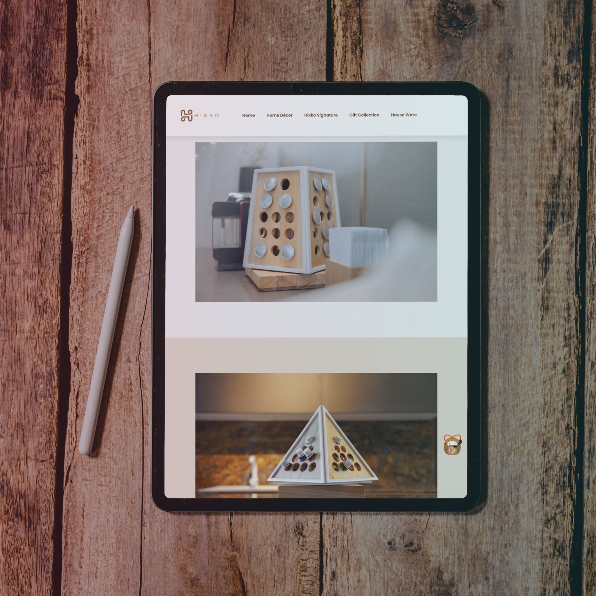 Hikko Woodcraft Mockup Website iPad